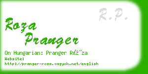 roza pranger business card